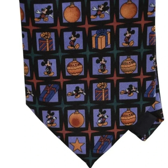 Vintage Disney Unlimited  Mickey Mouse Christmas Neck Tie Holiday - Picture 4 of 8